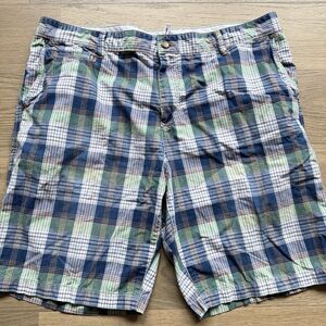 Tommy Bahama Jeans Shorts Men 40 Plaid Heavy Cotton Summer Travel Casual